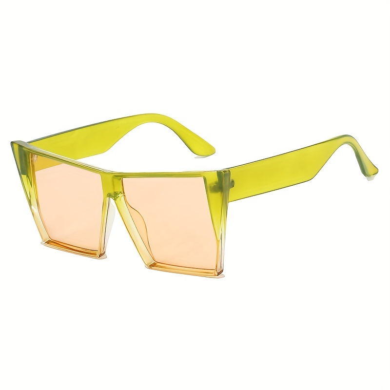 Y2k Large Square Fashion Sunglasses Women Men Jelly Color - Temu