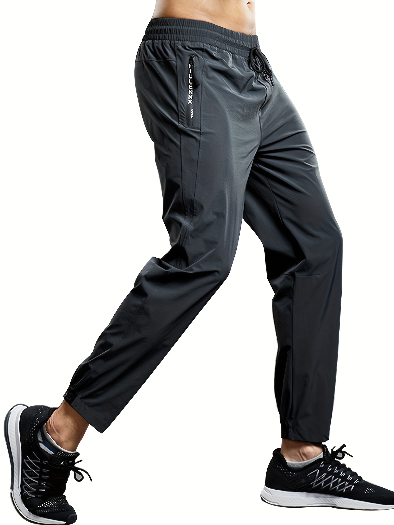 Zipper Pockets Drawstring Sweatpants Pants Men's Casual - Temu