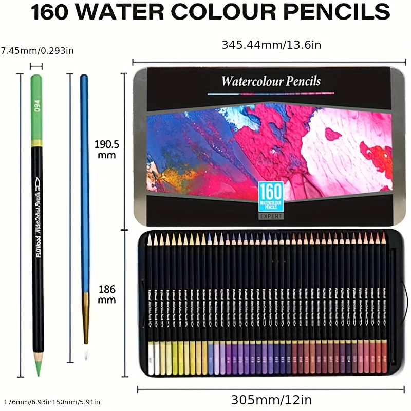 72 Professional Watercolor Pencils Art Drawing Numbered Soluble Pencil Set