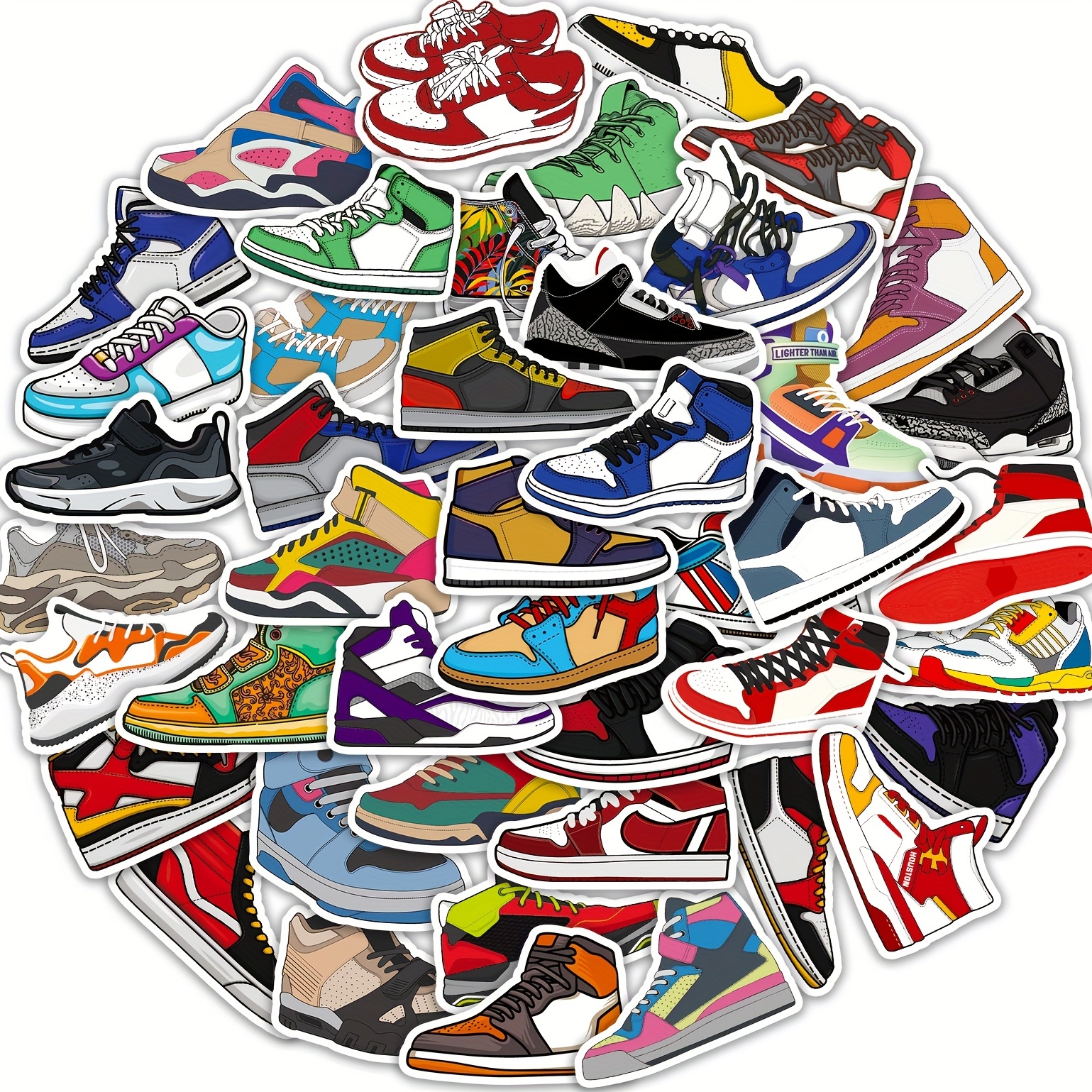  Basketball Shoe Stickers 50 PCS Cool Basketball Shoe