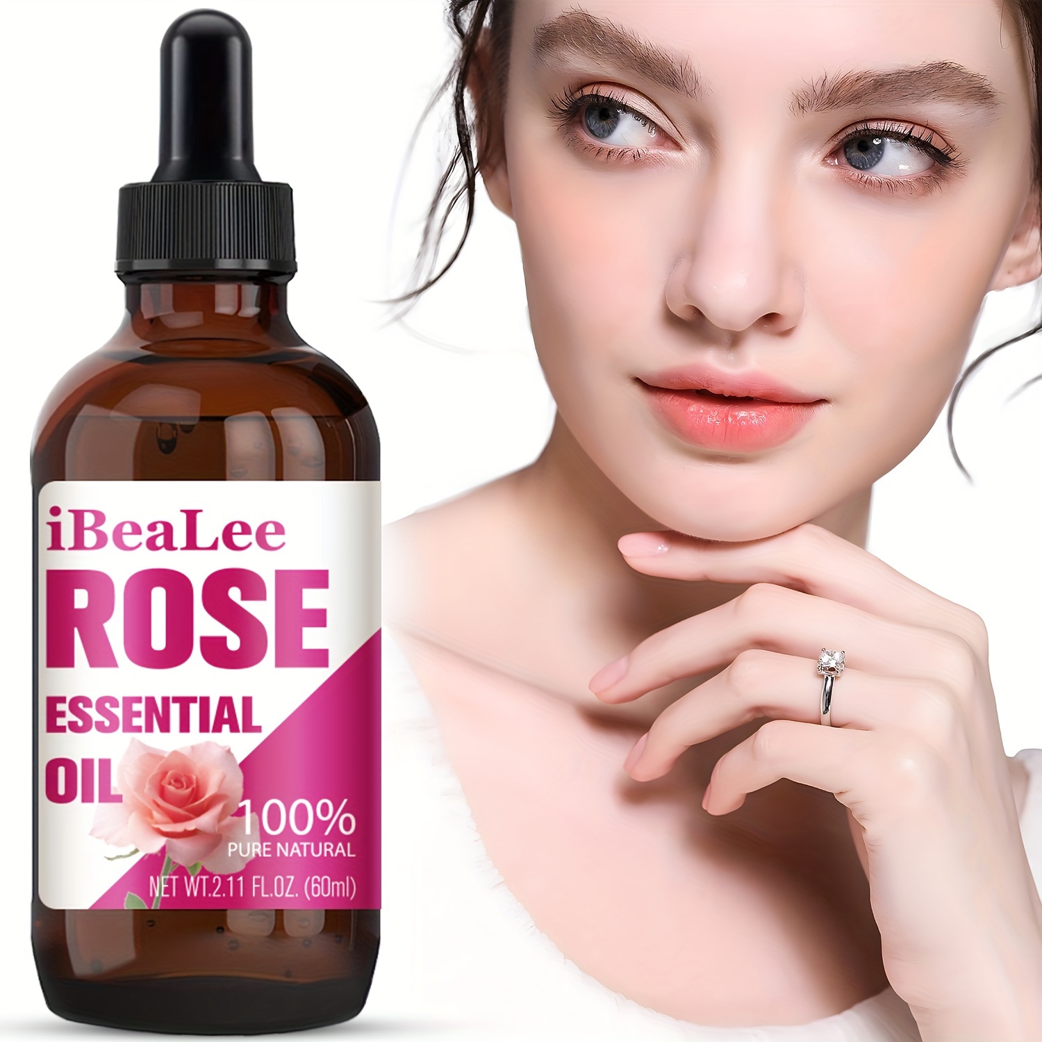 Rose Essential Oil 100% Pure Rose Fragrance Oil For - Temu
