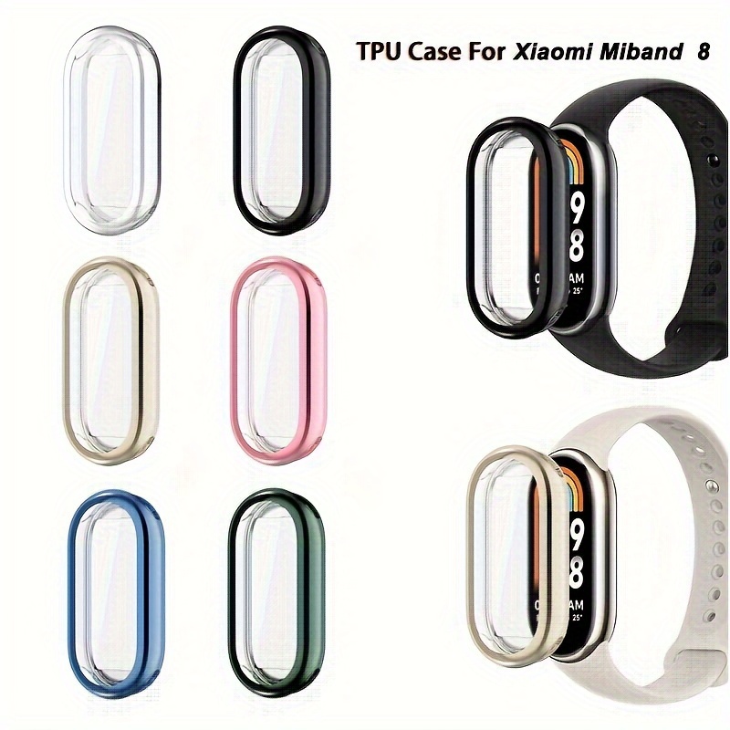 2in1 Tpu Strap+case Xiaomi Mi Band 8 Active Full Cover - Temu