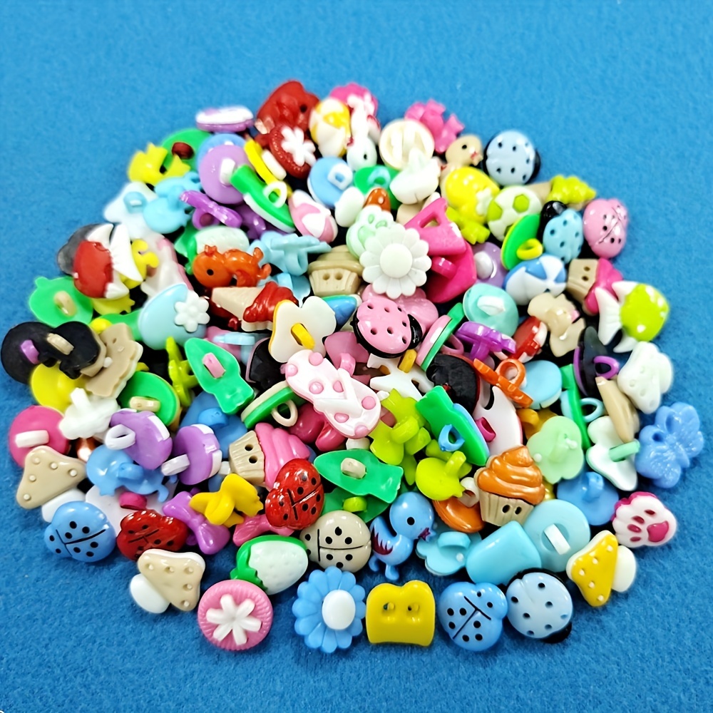 100pcs Small buttons Resin Buttons 2 Holes Snowflake buttons