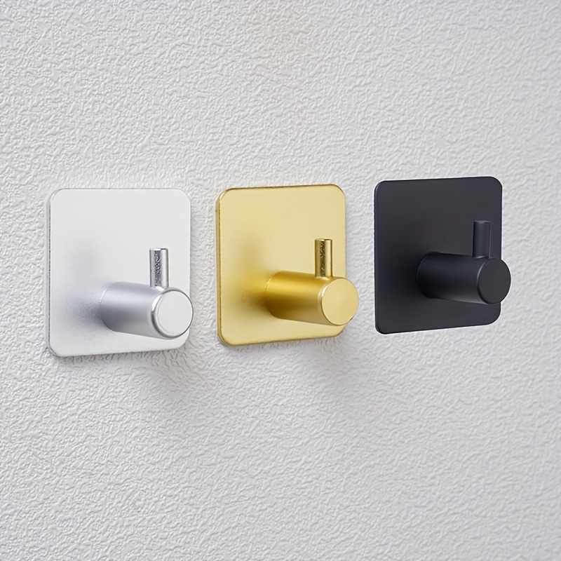 Ganchos de pared dorados para colgar toallas de baño, gancho de metal  moderno resistente para abrigo/bata para ducha, gancho para llaves, cocina