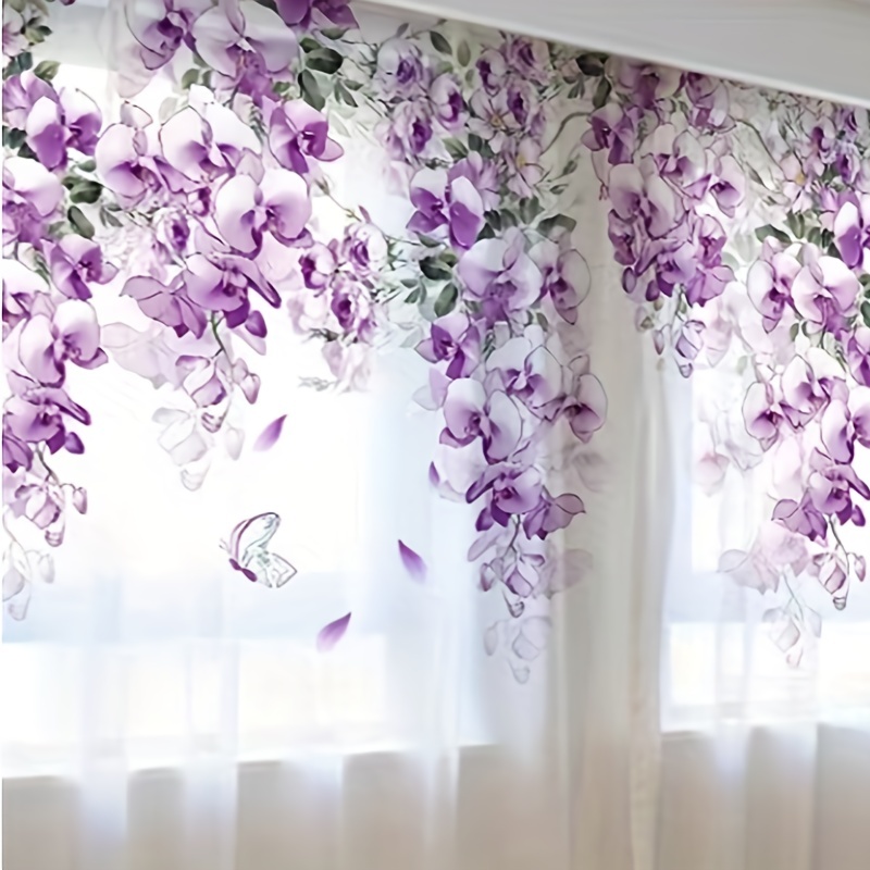 Germany 1 Fensterdekoration für Blumenmuster Stk. Garnvorhang - Temu mit