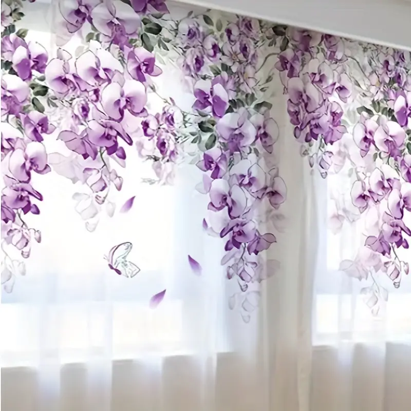 1 Stk. Garnvorhang mit Blumenmuster Fensterdekoration für - Temu Germany