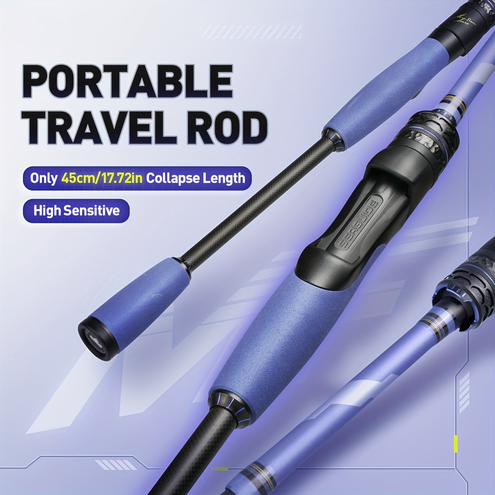 Handing Star Rail Five section Carbon Lure Rod Portable - Temu