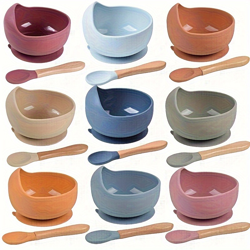 Silicone Baby Feeding Bowl With Spoon