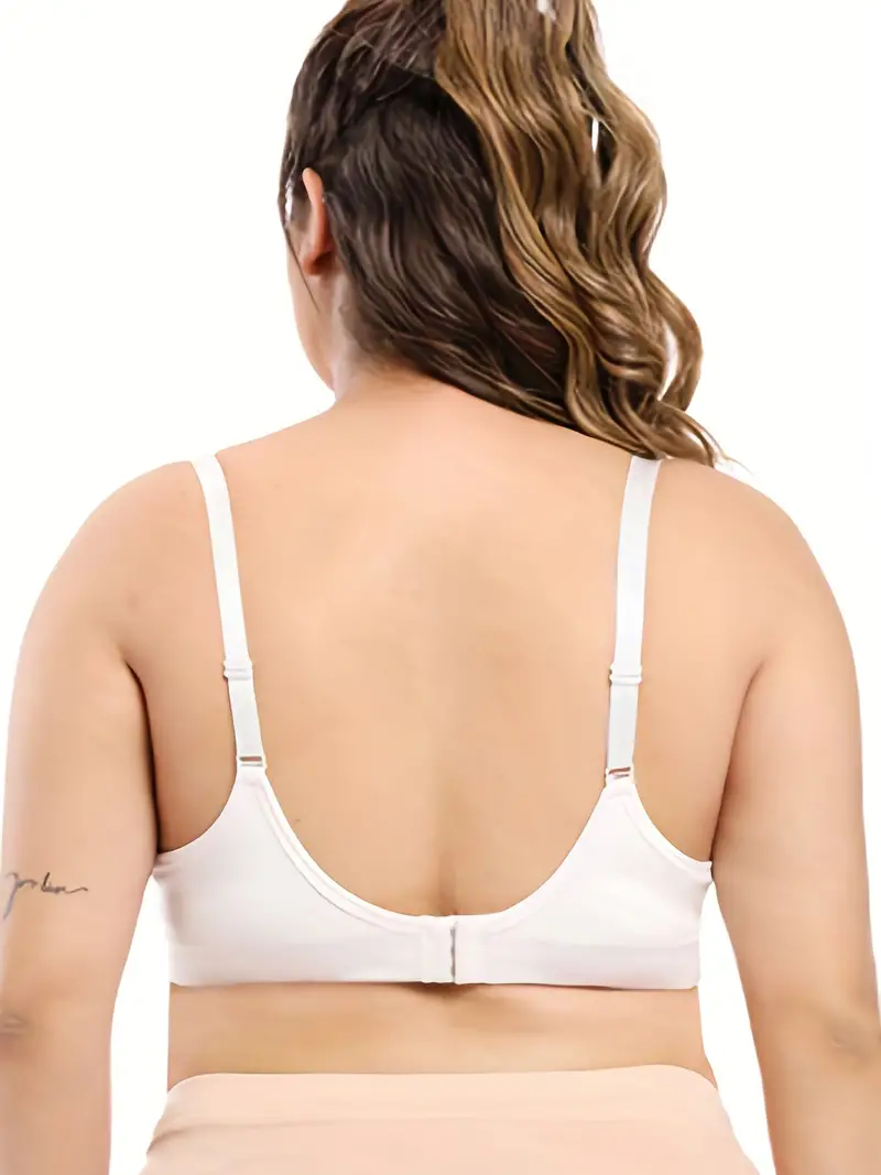 Brnmxoke Womens Bras Clearance Plus Size Bra for Seniors Front Closure  Women Comfy Convenient Easy Closed Bra Unlined Wireless Full Coverage  Everyday