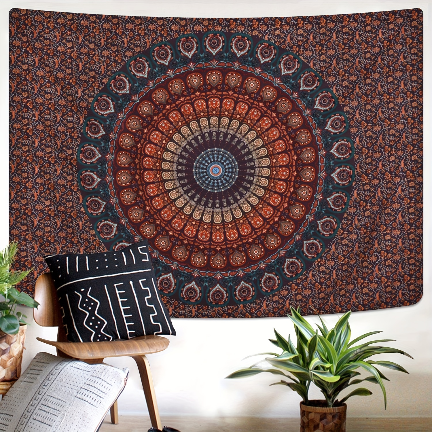 Wekity Bohemian Tapestry Aesthetic Art Home Background Fabric