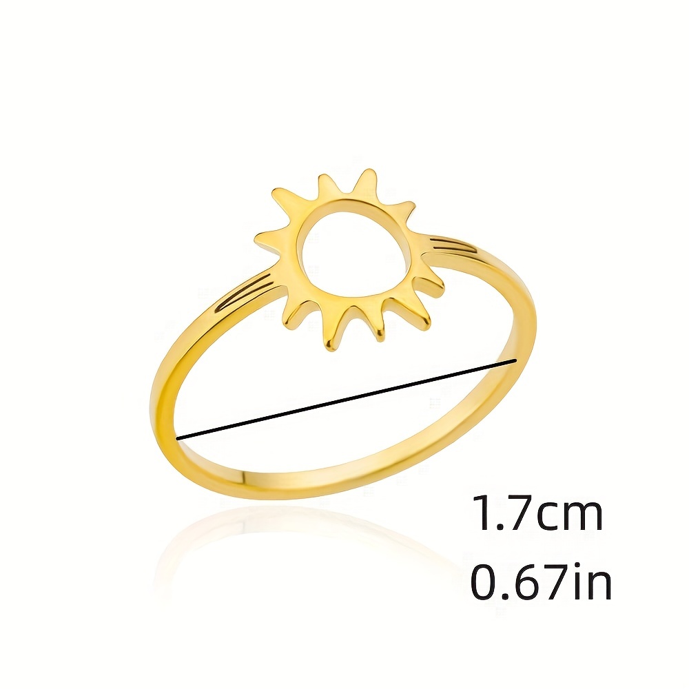 Men's Stainless Steel Sun Ring