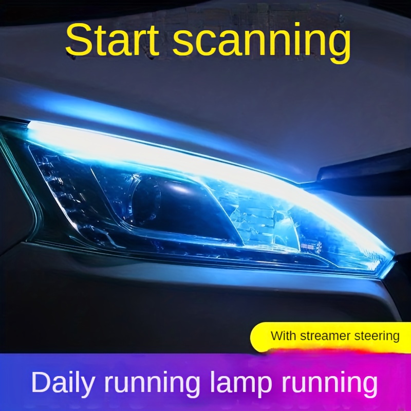 Car Led Drl Daytime Running Light Headlight Silicone Light - Temu