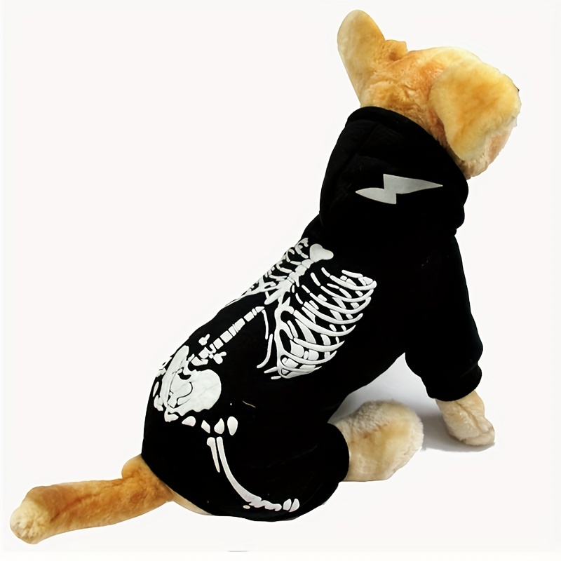 Pet Dog Cat Halloween Skeleton Graphic Hoodies Skull Cute Shirt Puppy  Kitten Costumes Bones Clothes - Temu Australia