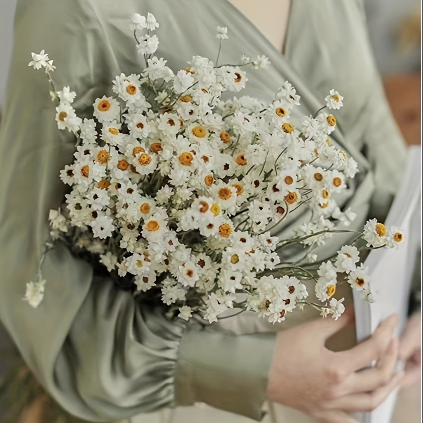 Flores secas artificiales, 30 unidades, flores secas decorativas, ramo  pequeño de margaritas, flores naturales para decoración del hogar de bodas