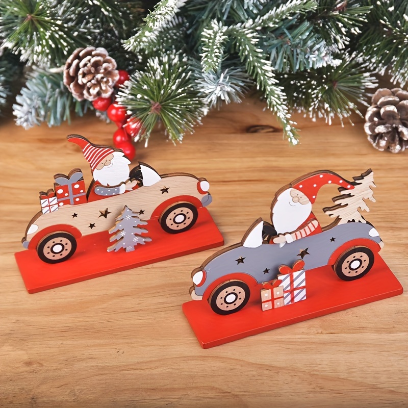 Décoration de Noël, voiture avec un cadeau