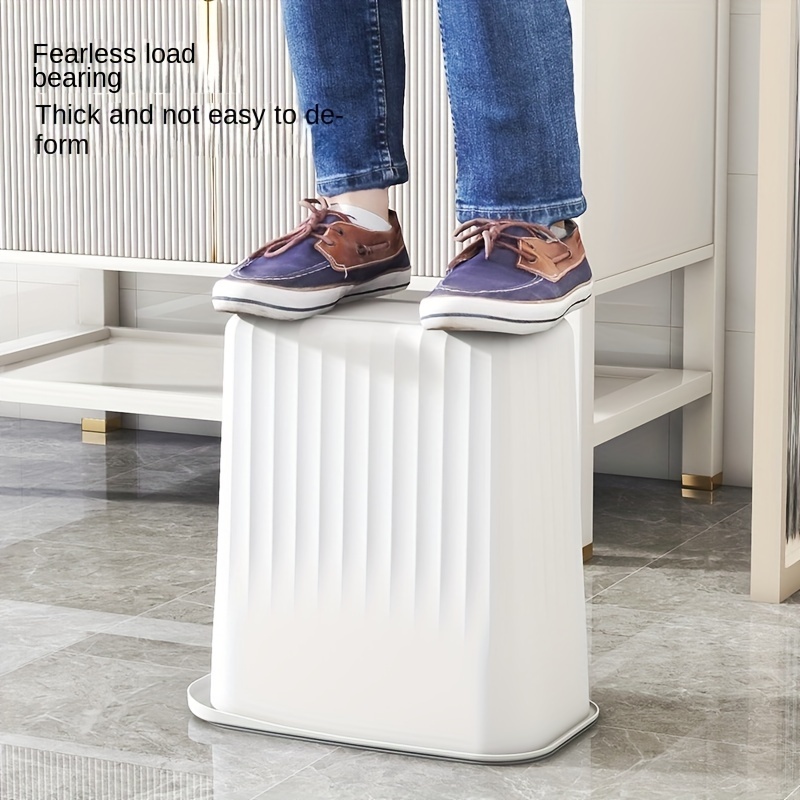 Large Capacity Lidless Trash Can for Home Office