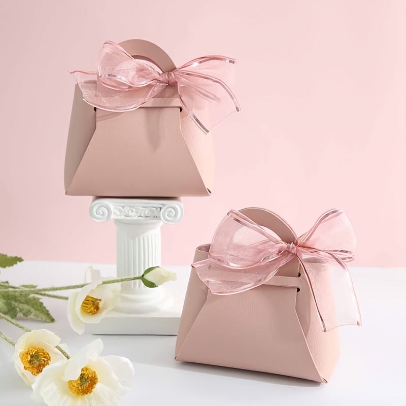 Elegant Wedding Candy Box, Portable Leather Wedding Candy Box With