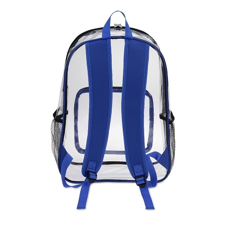 Mochila transparente, mochilas transparentes para la escuela, resistente al  agua, para hombres y mujeres, Azul (Style 2-blue), Mochilas de mochila
