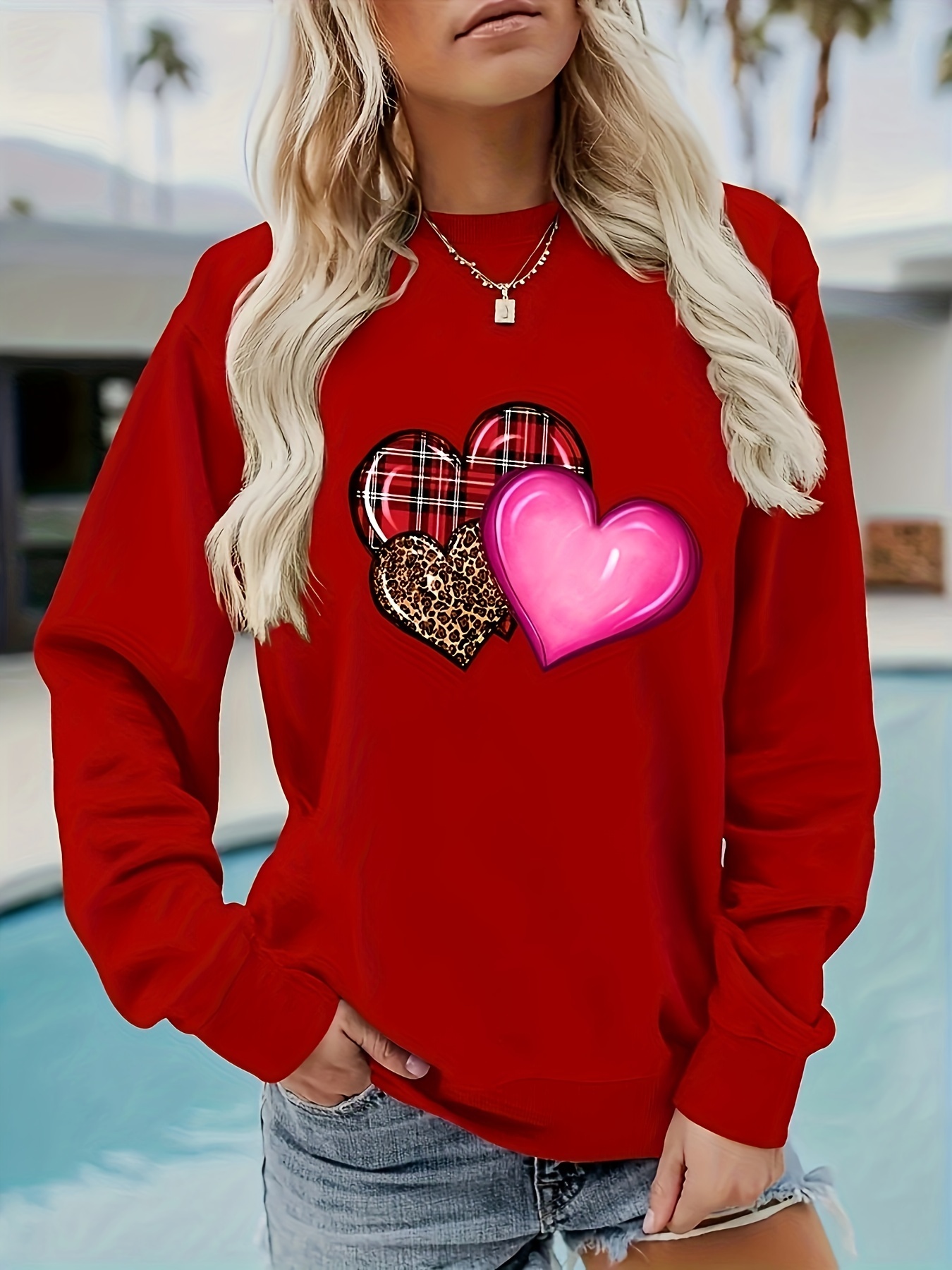Heart Sweatshirt - Temu