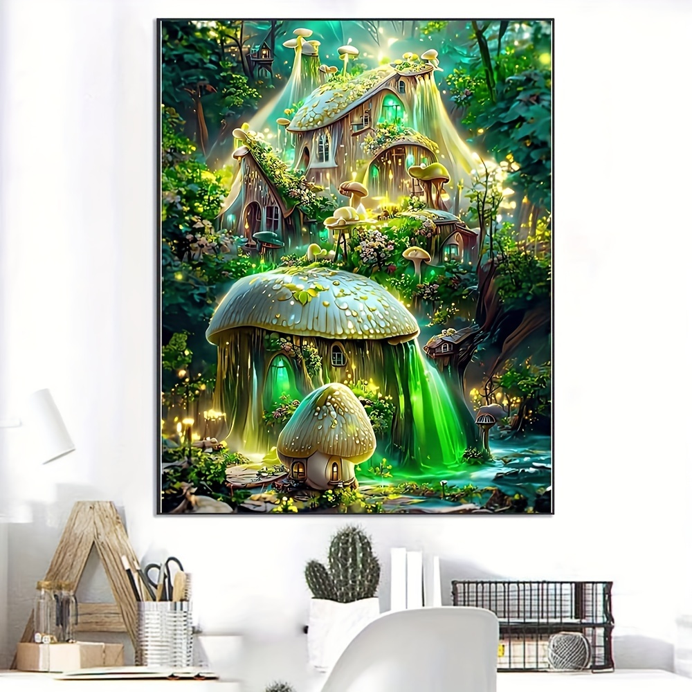 5d Diy Diamond Painting Adults Beginners Green Dream - Temu