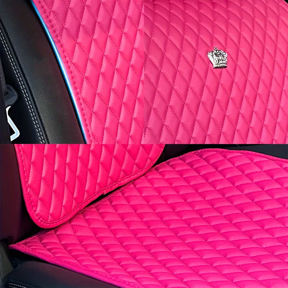 Coprisedile Auto corona rosa pelle cuscini sedile Auto tappetini