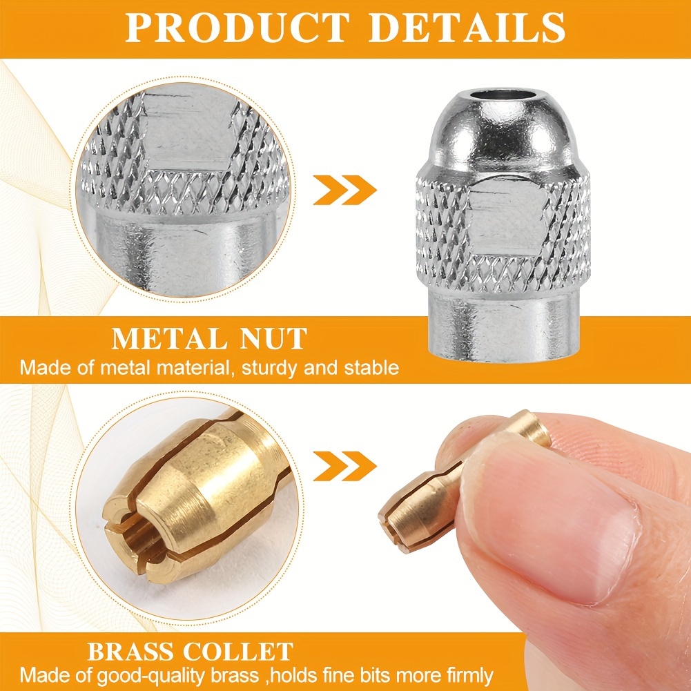 Drill Chuck Collet Set Keyless Rotary Tool Quick Change Temu