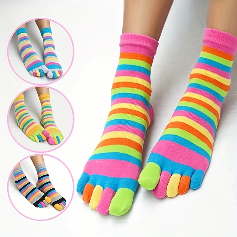 Calcetines separadores de dedos, calcetines de alineación de pies con  separadores de dedos, calcetines de dedos divididos, calcetines de yoga