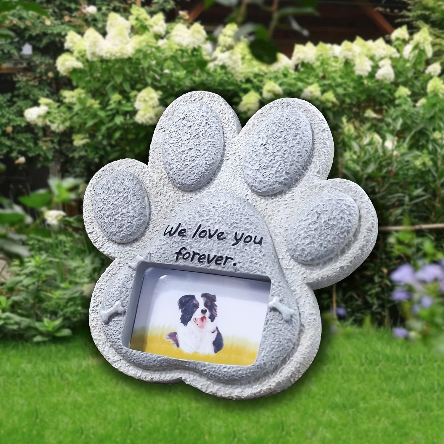 Placa conmemorativa personalizada de piedra para seres humanos, mascotas,  perros, gatos, lápida grabada personalizada para un ser querido perdido