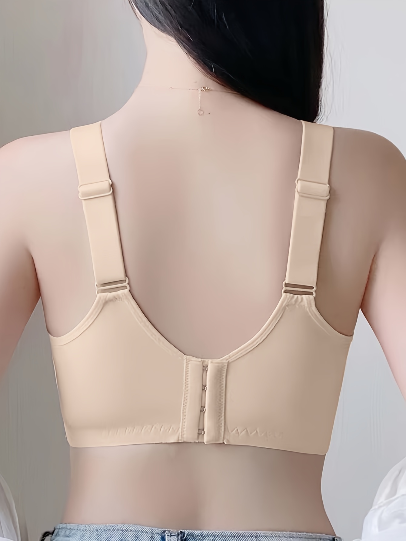 Plus Size Contrast Lace Underwire-Free Bra - Full Coverage Push-Up, Anti-Slip & Anti-Sagging, Lightweight Breathable Design with Elegant Lace Trim for Everyday Comfort, Lace Bra, Comfortable Undergarment, Underwirefree Construction