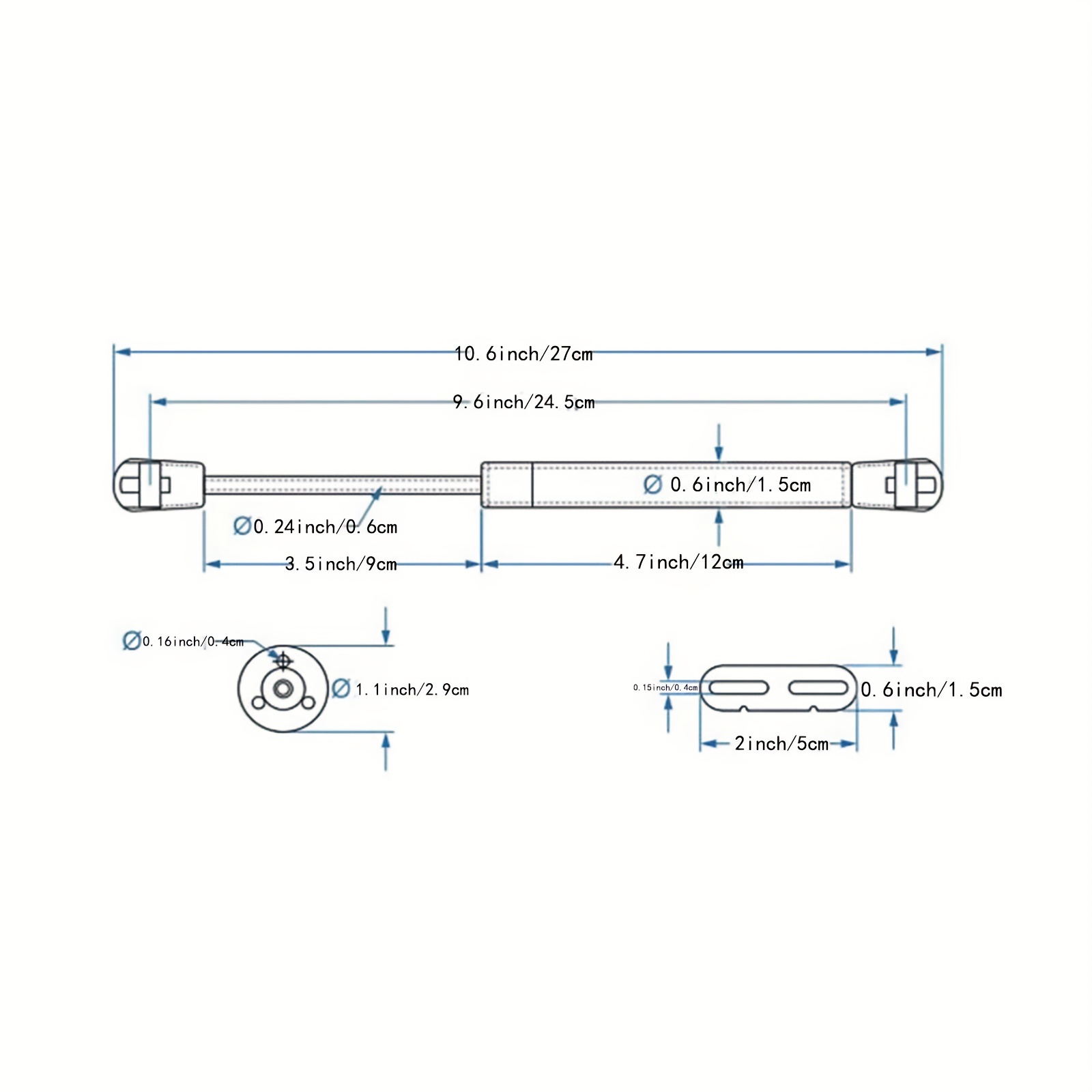 Gas Shock Strut Spring Shocks Lid Stay Hinge /60n Gas Props Temu
