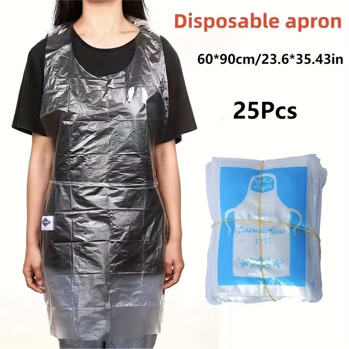 Disposable Aprons Clear Plastic Aprons Disposable Adults - Temu