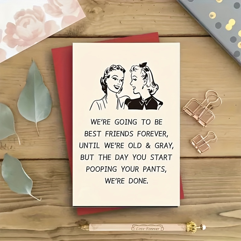 Funny Birthday Card 'Thank You For Being My Unpaid Therapist' - Humorous Card For Best Friend, Sister, Colleague
