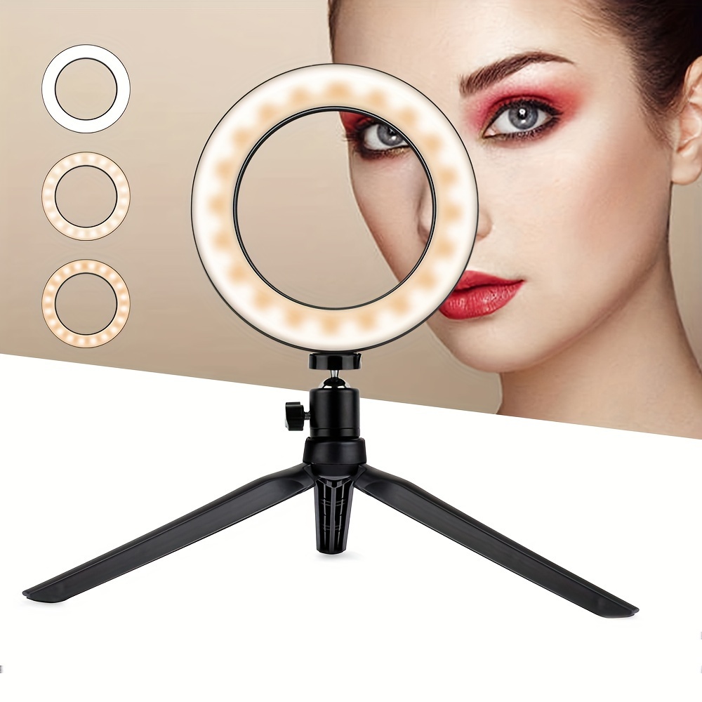 ARO DE LUZ LED 16CM – 6 PULGADAS CON TRIPODE SELFIE RING LED – ON PLAY 2023