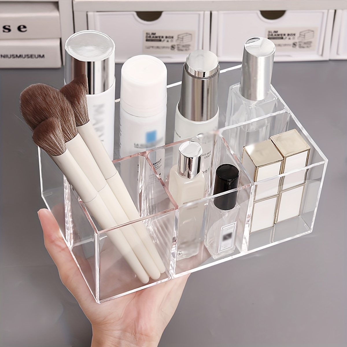 Clear Plastic Drawer Organizers Set Get Your Bathroom Vanity - Temu