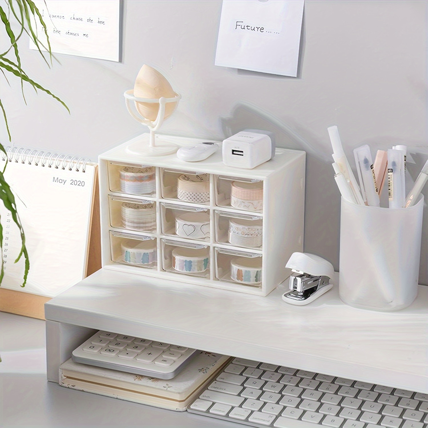 Cheers US Desk Organizer Office Desk Organizer, 3 Compartments, All in One  Office Supplies and Cool Desk Accessories Organizer, Enhance Your Office  Decor Desktop Organizer 