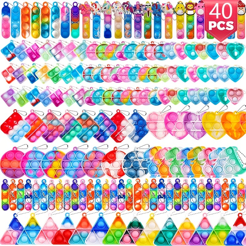 30pcs Halloween Mini Pop Keychain Fidget Toys, Halloween Party Favors  Goodie Bag Stuffers with Keychain, Bulk Sensory Toys for Classroom Prize,  Pinata