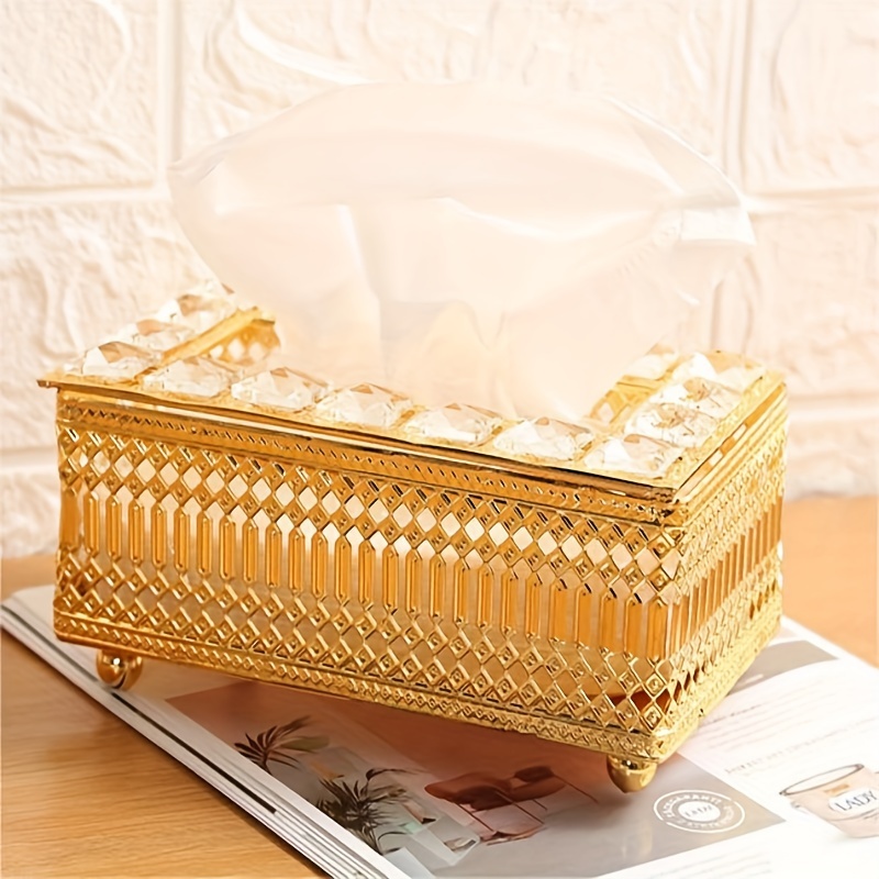 Tissue Box Living Room Light Luxury Crystal Household - Temu