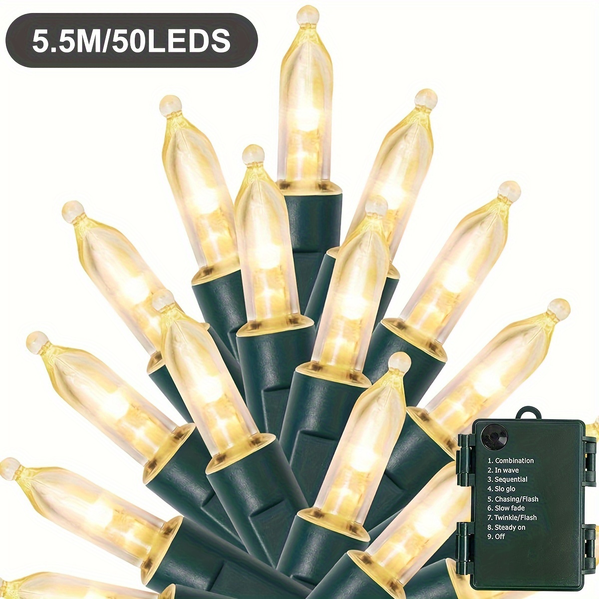 Battery operated mini on sale lights with timer