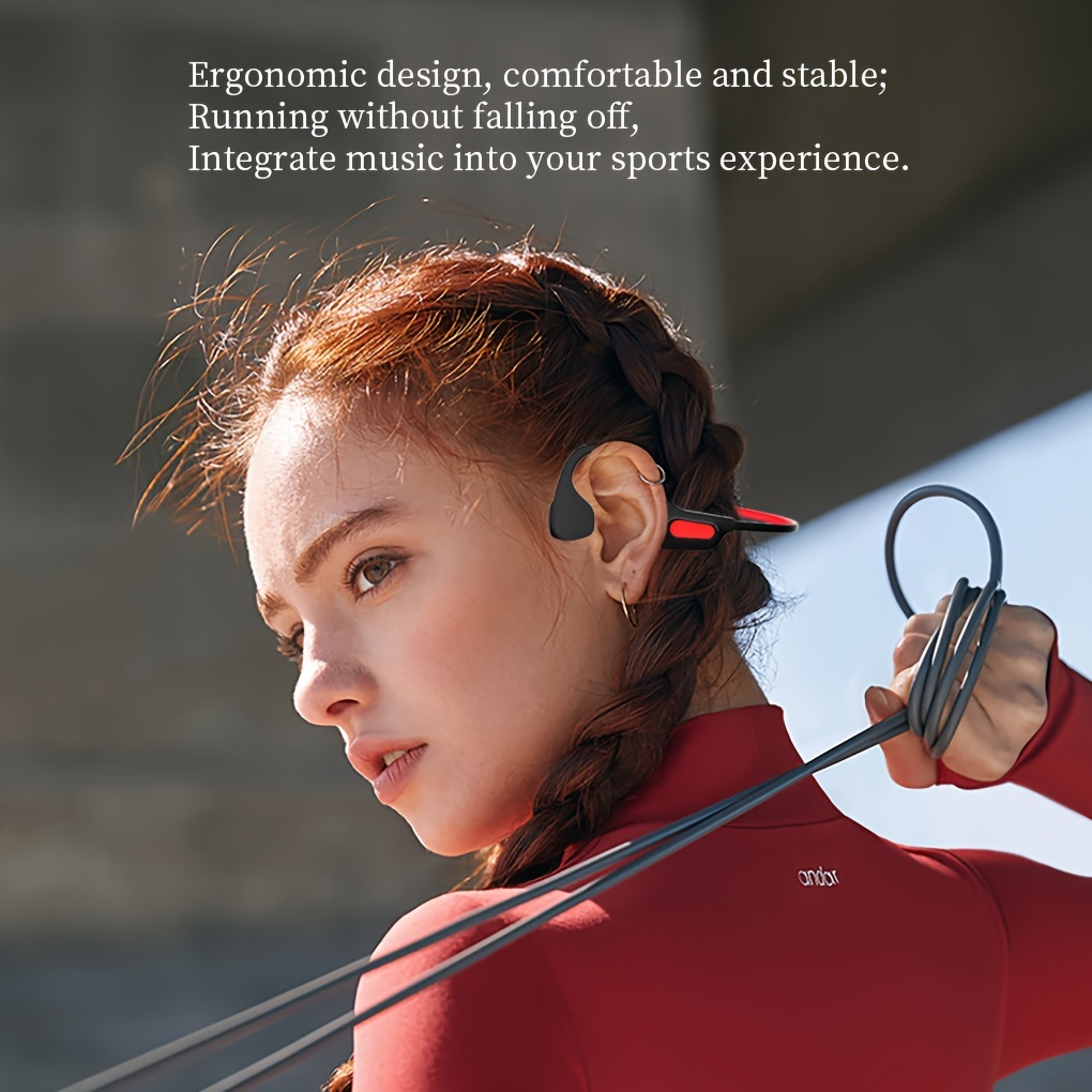 Tayogo Auriculares De Conducción ósea, Bluetooth 5.0 Conducción ósea  Inalámbrica para Correr Andar (Gris)