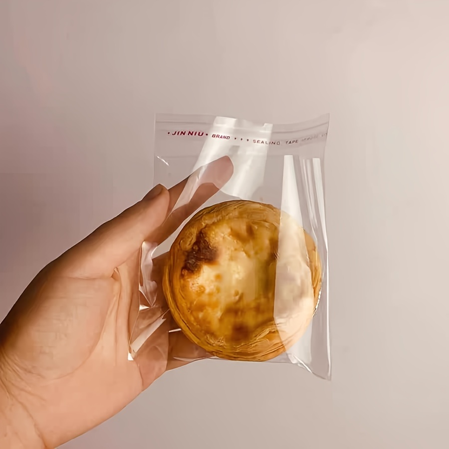 TEMU 100 Bolsas De OPP Transparentes Simples - Perfectas Para Panes, Pasteles, Tartas, Galletas Y Postres - Adecuadas Para Contacto Con Alimentos -