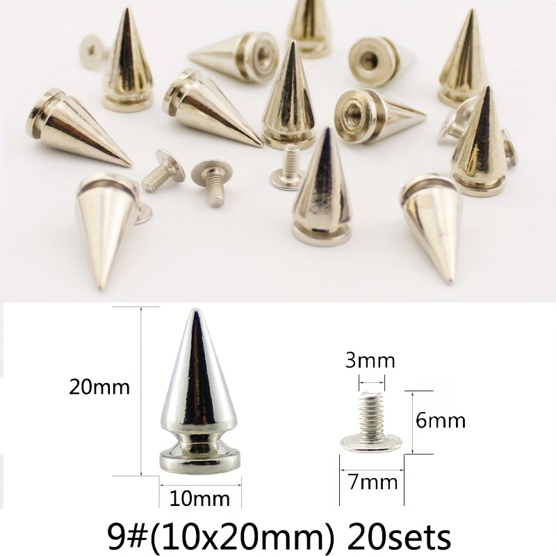 Various Styles Of Silver Bullet Shape Rivets Leather Punk - Temu