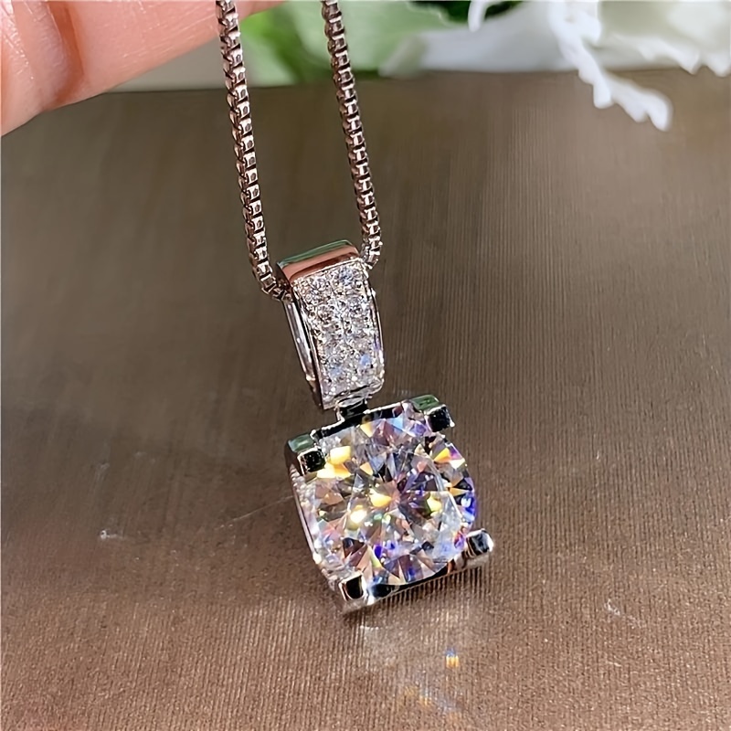 Image of Elegant Fashion Necklace Inlay Shiny Zirconia For Women Daily Wear Exquisite Jewelry