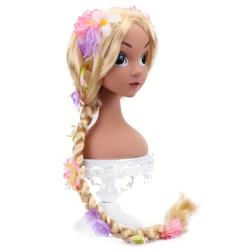 TEMU Princess Costume Wigs Golden Long Wig Braided Ponytail Synthetic Wig Anime Cosplay Wig For Halloween Cosplay Party