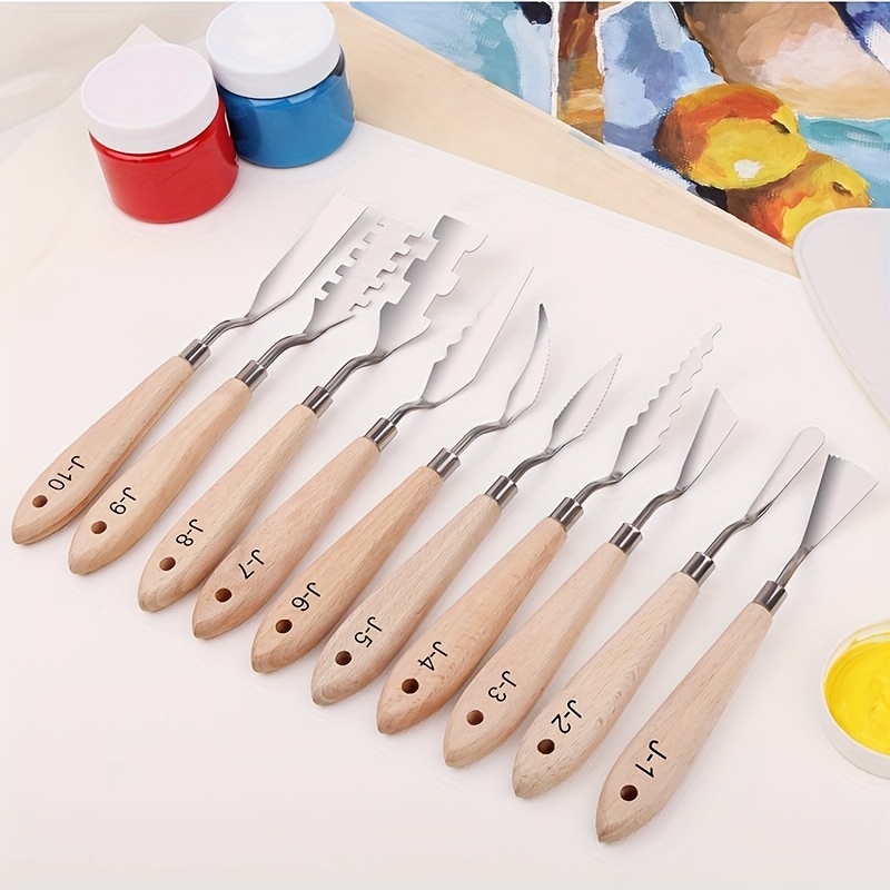 7Pcs Stainless Palette Knife Scraper Spatula Set For Artist Oil Painting  Knives