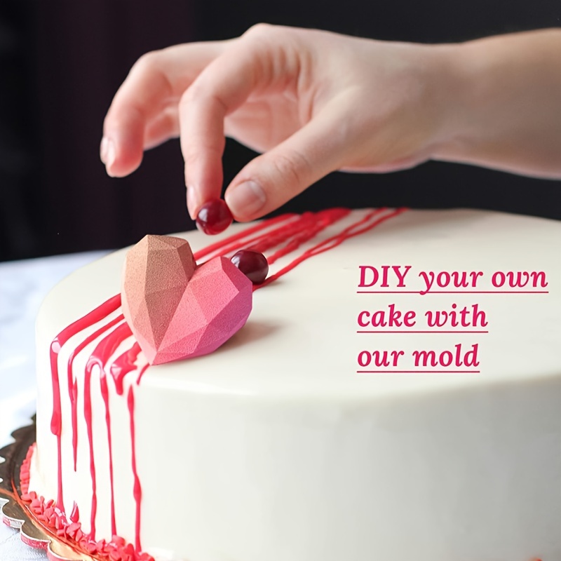  Heart Birthday Cakes Silicone Mold Fondant Cake Mold