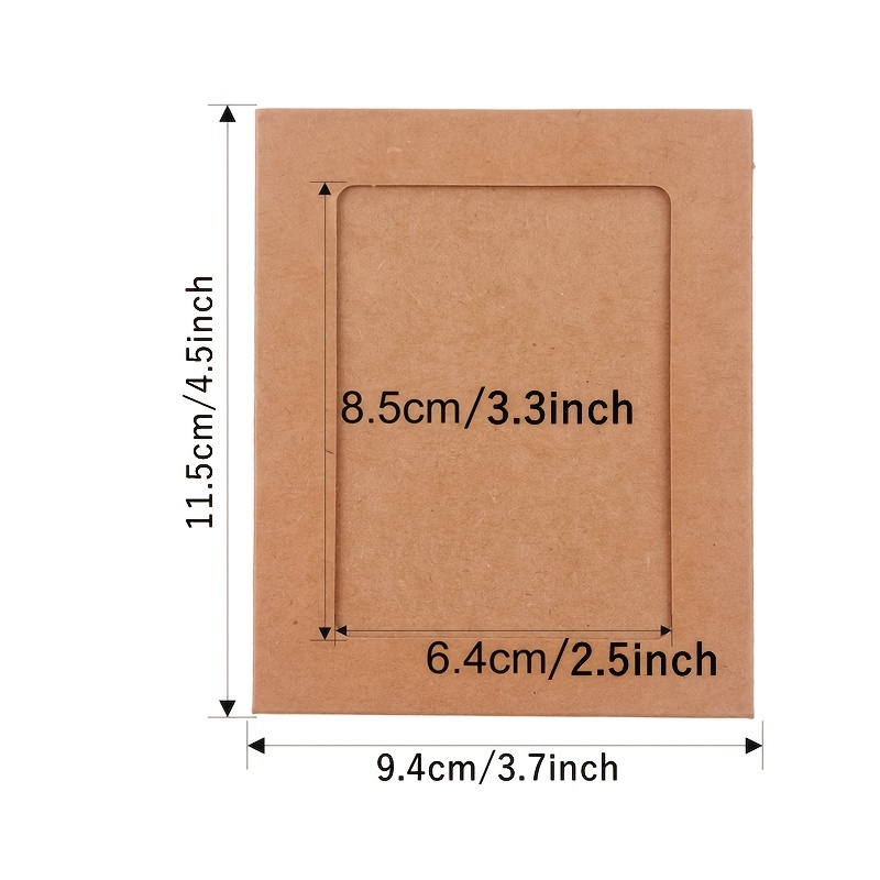 Paper Photo Frames 4x6 Inch 20 PCS DIY Picture Frames Cardboard Frames  Creative Retro Kraft Paper Picture Mats with 20 Wood Clips and 2 Jute Twine