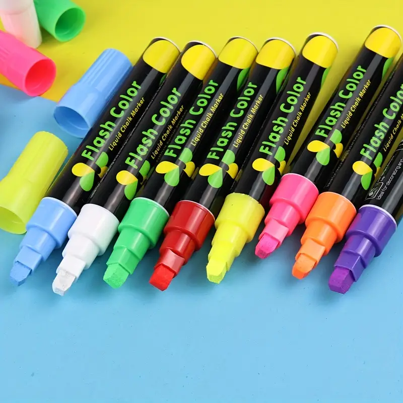 Chalk Markers -Wet Erase Marker Pens - Liquid Chalk Markers For  Chalkboards, Signs, Windows, Blackboard, Glass, Mirrors - Chalkboard  Markers With Reve