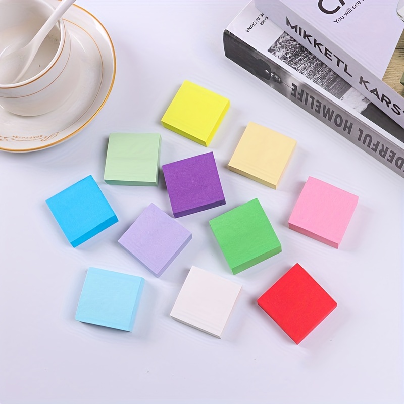 50 Pads Mini Sticky Notes 1.5x 2 inch, Small Self-Stick Note, Bulk Tiny Pads for Office, School, Home, 100 Sheets/Pad, 4 Pastel Colors, Pink, Yellow