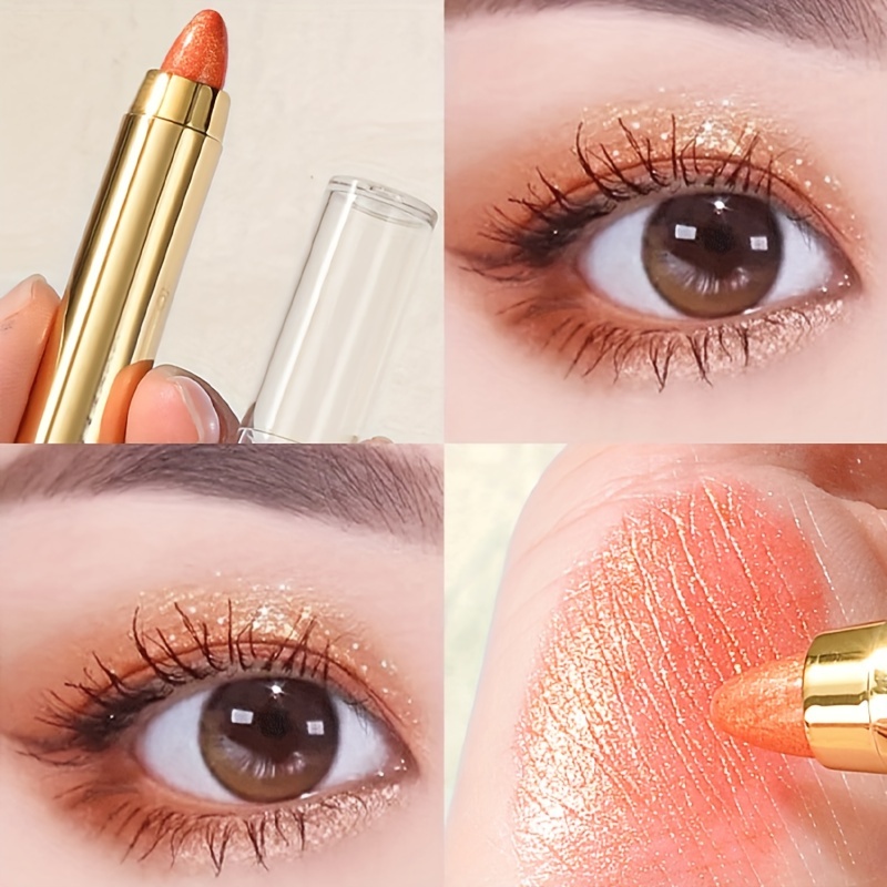 Haute lumière Ombre à paupières Stylo couché Ver à soie Double tête Ombre à  paupières Bâton Non Vertige Maquillage des yeux Réparation Stylo haute lumière  Maquillage Cosmétiques