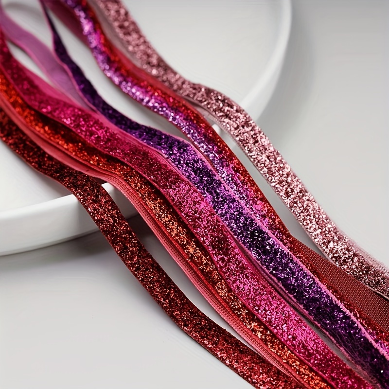 5 Yards Lon Wide Flocking Ribbon Diy Webbing Valentine's Day - Temu